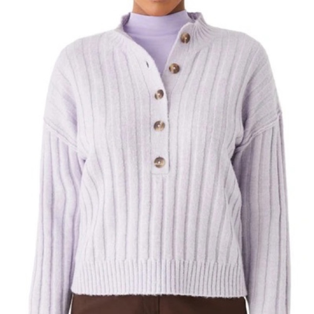 ❌DONATED❌ Frank & Oak | Button Down Seawool Sweater (Lavender)